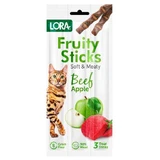 Lora Fruity Sticks Soft&Meaty Beef Apple Жевательные лакомства с говядиной и яблоком для взрослых кошек, 3х5 г
