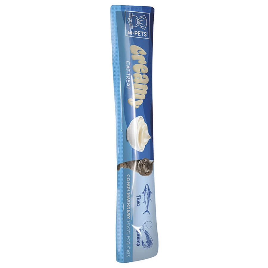 M-Pets Creamy Cat treat Tuna&Shrimp Ласощі Крем з тунцем та креветками для котів, 60 г: ціни та характеристики