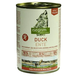 Isegrim Duck with Parsnip Sea Buckthorn&Wild Herbs Консервований корм з качкою, пастернаком, обліпихою та травами для собак, 400 г