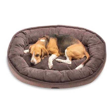 Harley & Cho (Харлі енд Чо) Donut Soft Touch Brown - Овальний лежак для собак, 100х70х21 см (Коричневий): ціни та характеристики