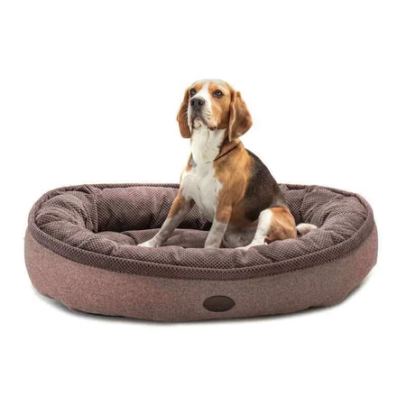 Harley & Cho (Харлі енд Чо) Donut Soft Touch Brown - Овальний лежак для собак, 110х80х23 см (Коричневий): ціни та характеристики