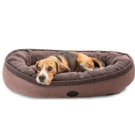 Harley & Cho (Харлі енд Чо) Donut Soft Touch Brown - Овальний лежак для собак, 110х80х23 см (Коричневий): ціни та характеристики