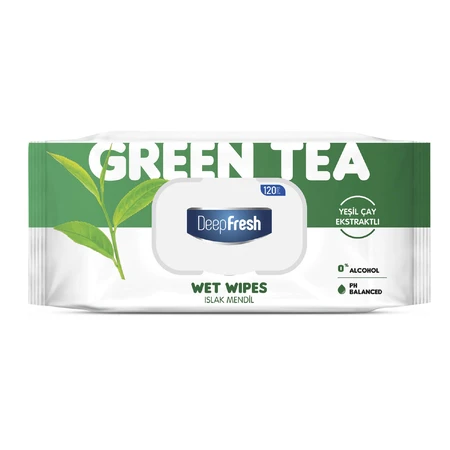 Серветки вологі Deep Fresh Green Nature Olive Oil/Green Tea з клапаном № 120: ціни та характеристики