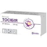 Тосибия таблетки, п/плен. обол. по 120 мг №28 (7х4)