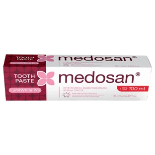 Зубная паста Medosan LumiWhite Pro интенсивная отбеливающая 75 мл