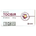 Тосібія таблетки, в/плів. обол. по 90 мг №28 (7х4): ціни та характеристики