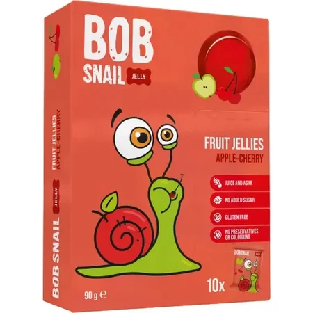 Натуральний фруктовий мармелад Bob Snail Яблуко-Вишня 90 г: ціни та характеристики