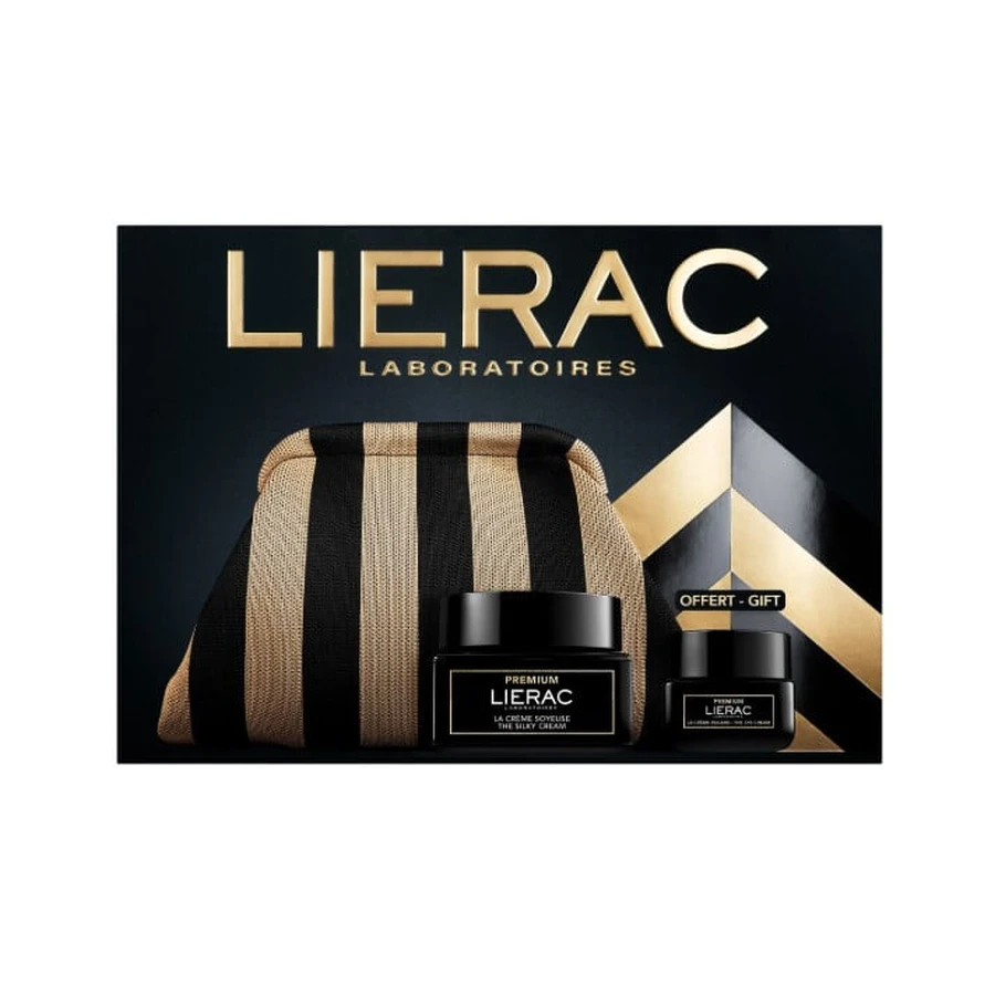 Набор Lierac Premium Крем для лица шелковистый 50 мл + Крем для контура глаз 20 мл + Косметичка: цены и характеристики
