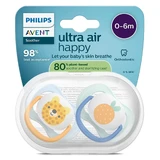 Пустушка силіконова Avent Ultra Air SCF 080/23 0-6 місяців, для хлопчиків, №2 