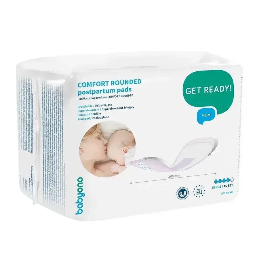 Прокалаки післяпологові BabyOno округлі Comfort №15: ціни та характеристики