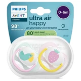 Пустушка силіконова Philips Avent Ultra Air SCF080/24 0-6 місяців, для дівчаток, №2