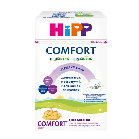 Суміш суха молочна дитяча HiPP Comfort з народження 600 г: ціни та характеристики