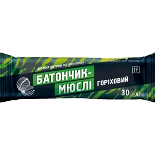 Батончик-мюслі горіховий, 30 г