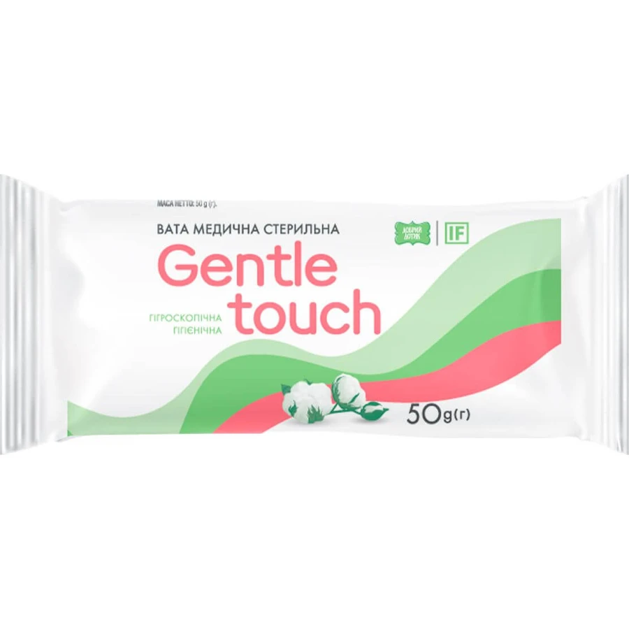 Вата Gentle touch ролик, стерильна, 50 г: ціни та характеристики