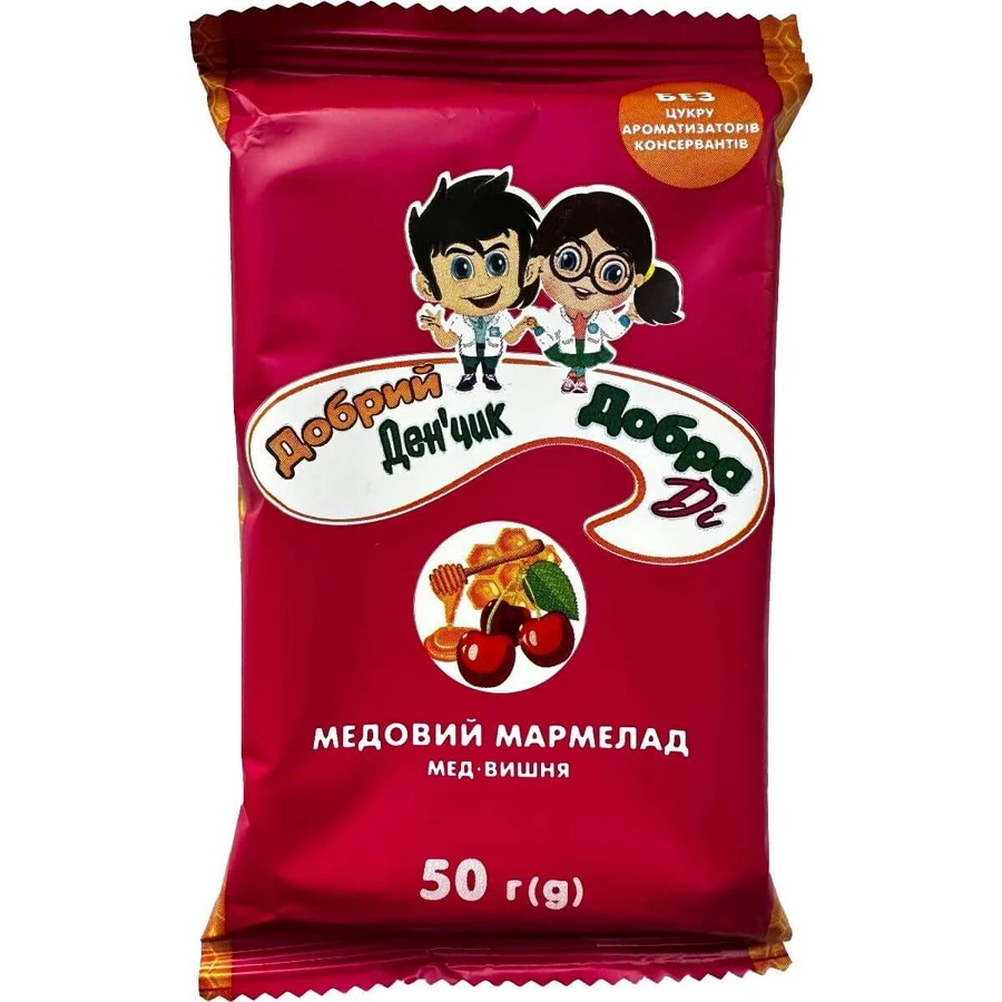 Мармелад Добрая Ди/Добрый Денчик Мед-Вишня 50 г: цены и характеристики