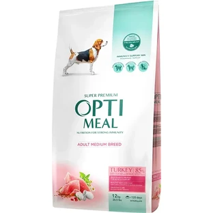 UAnimals Сухой корм для собак Optimeal для средних пород со вкусом индейки 12 кг