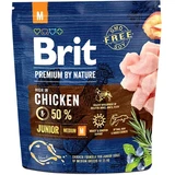 UAnimals Brit Premium by Nature JUNIOR M Сухий корм з куркою для цуценят і молодих собак середніх порід 1 кг