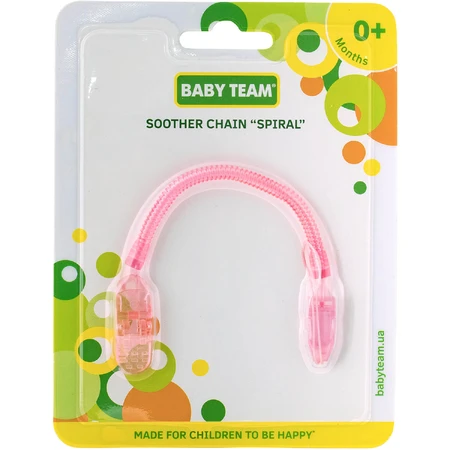 Ланцюжок для пустушки дитячий Baby Team 3335 Спіраль: ціни та характеристики