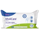 Влажные салфетки Hartmann MoliCare Skin 3-в-1 для ухода за телом и гигиены интимной зоны, 30 шт.