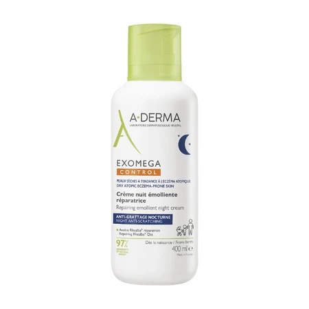 Відновлюючий нічний крем-емолент A-Derma Exomega Control Repairing Emollient Night Cream 400 мл: ціни та характеристики