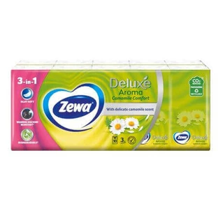Серветки для носа зі смаком ромашки Делюкс, 10 шт, Zewa
