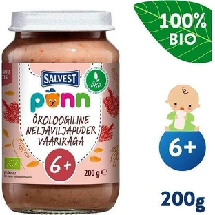 SALVEST Põnn BIO Малина з пластівцями 1×200 г, фруктовий снек