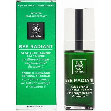 Apivita Bee Radiant Увлажняющий и антивозрастной бустер для лица с витамином С для сияния и восстановления 30 мл: цены и характеристики