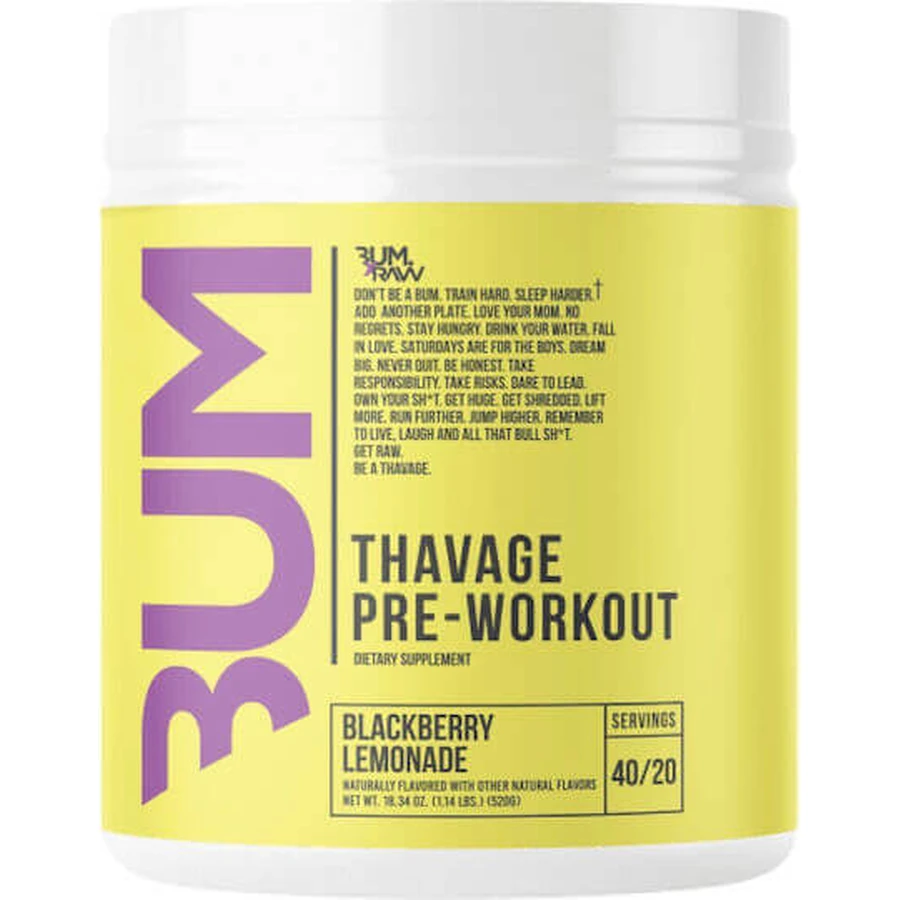 Raw Pre Workout Supplement 520gr Blackberry Lemonade: цены и характеристики