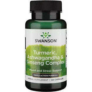 Swanson Turmeric, Ashwagandha & Ginseng Complex 60 caps