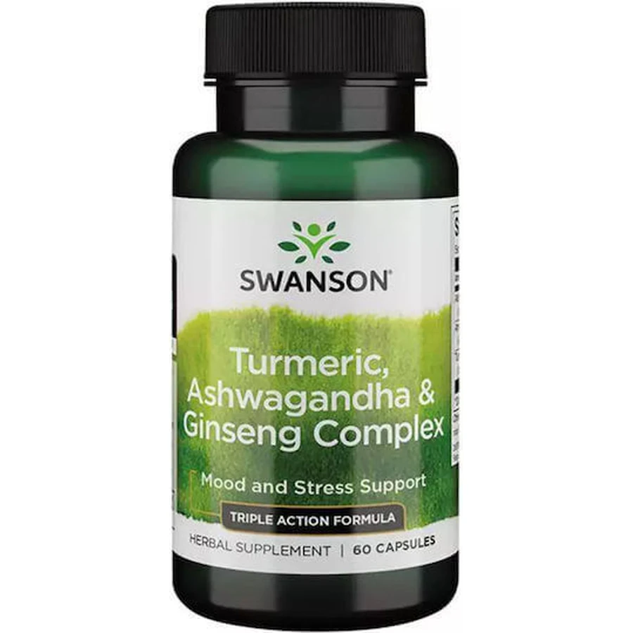 Swanson Turmeric, Ashwagandha & Ginseng Complex 60 caps: цены и характеристики
