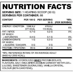 Сироватковий протеїн True Nutrition True Isolate безлактозний сироватковий ізолят зі смаком печива та вершків 2 кг