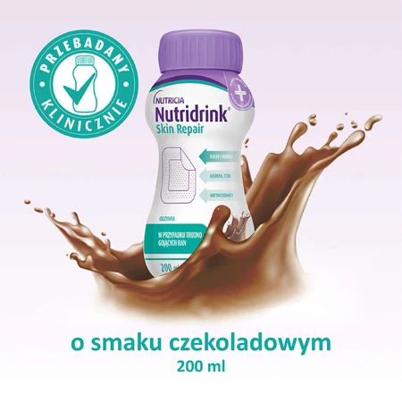 Набір для відновлення шкіри Nutridrink, поживний препарат, зі смаком шоколаду, 12 х 200 мл: ціни та характеристики