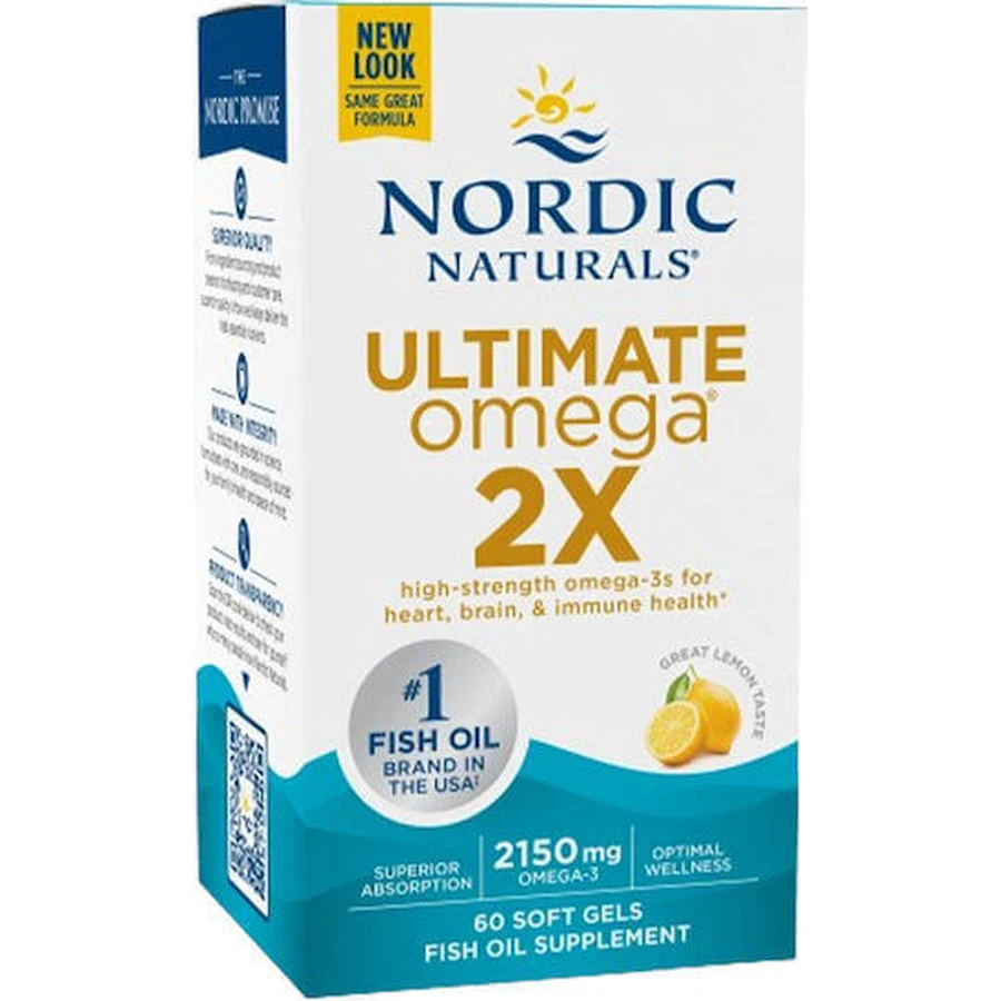Nordic Naturals Ultimate Omega 2X Cod Liver & Fish Oil 2150mg 60 softgels Lemon: цены и характеристики
