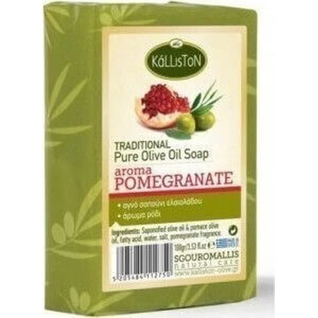 Гранатове мило для тіла Kalliston Pure Olive Oil Soap Pomegranate Body Soap Bar 100gr: ціни та характеристики