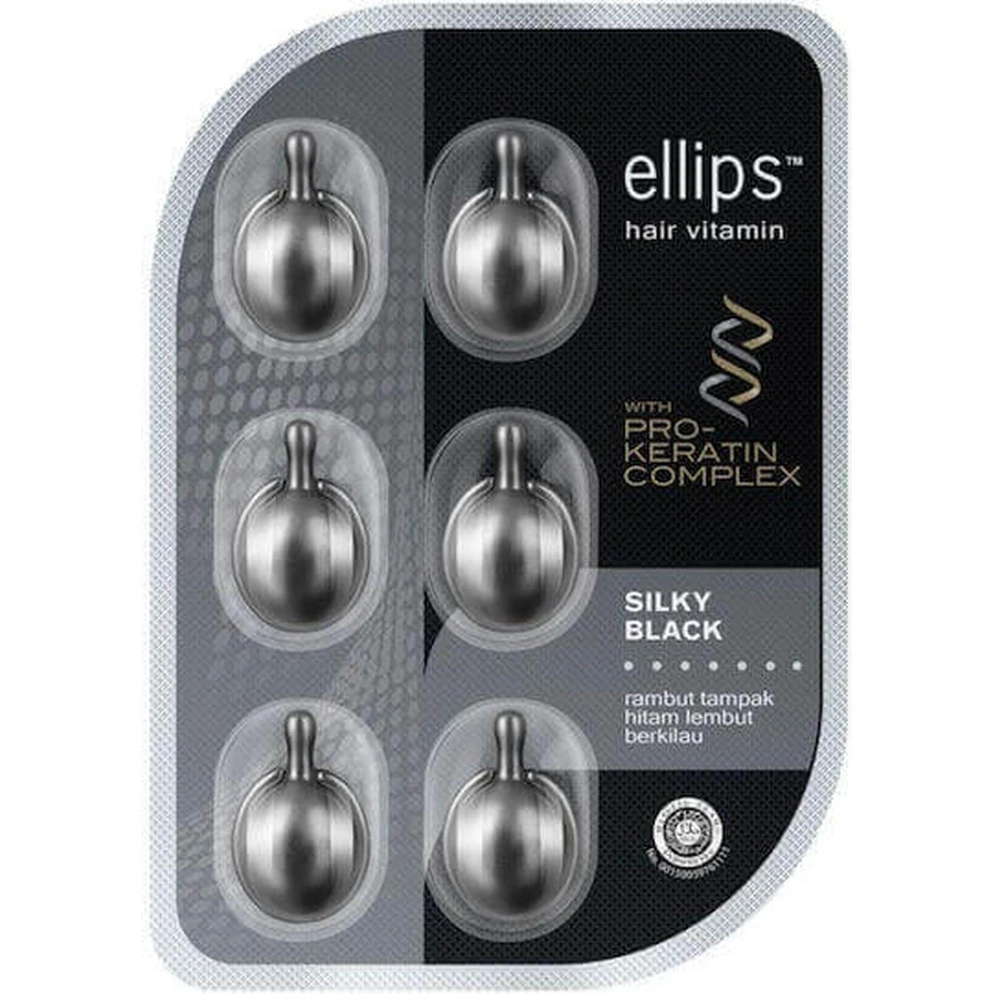 Ампула для зміцнення волосся Ellips Silky Black для жінок 6х1 мл: ціни та характеристики