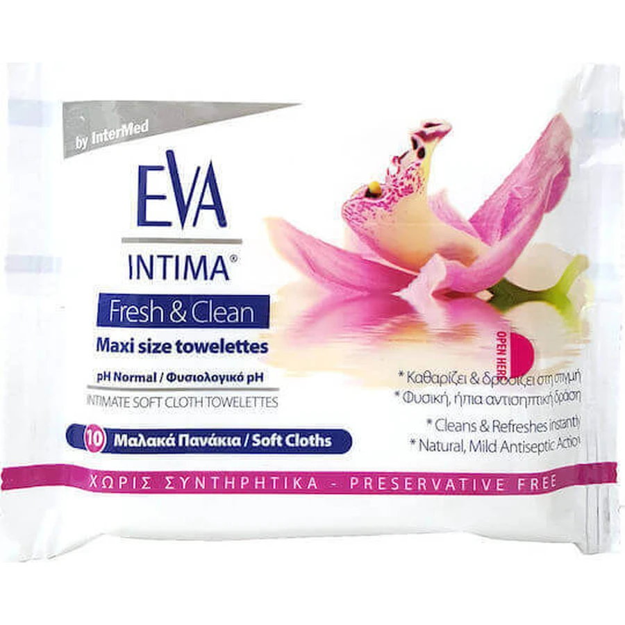 InterMed Eva Intima Intima Fresh & Clean Wipes 10pcs: цены и характеристики