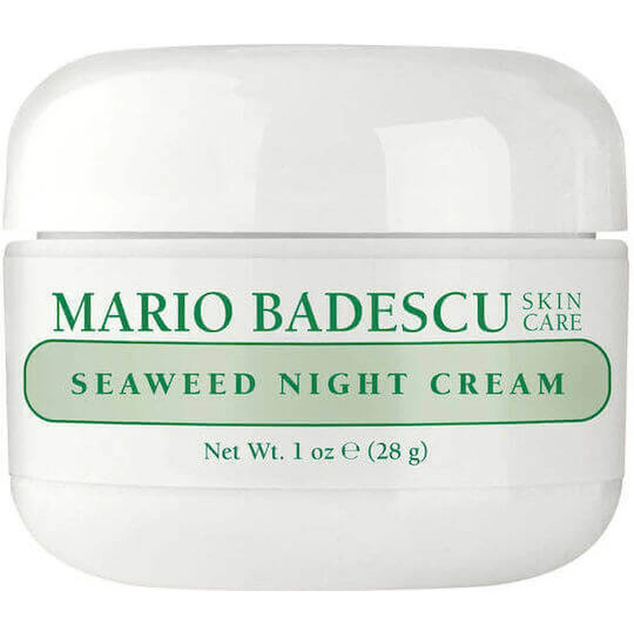 Нічний зволожуючий крем для обличчя з морськими водоростями Mario Badescu з гіалуроновою кислотою та колагеном 28 мл: ціни та характеристики