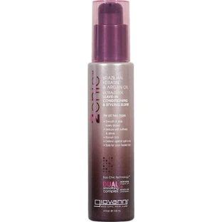 Giovanni Brazilian Keratin & Argan Oil Ultra Sleek Leave-In Conditioner Реконструюючий/живильний кондиціонер для всіх типів волосся 118 мл