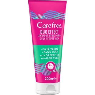 CareFree Duo Effect Ежедневное интимное мытье с гелем зеленого чая и алоэ вера 200 мл