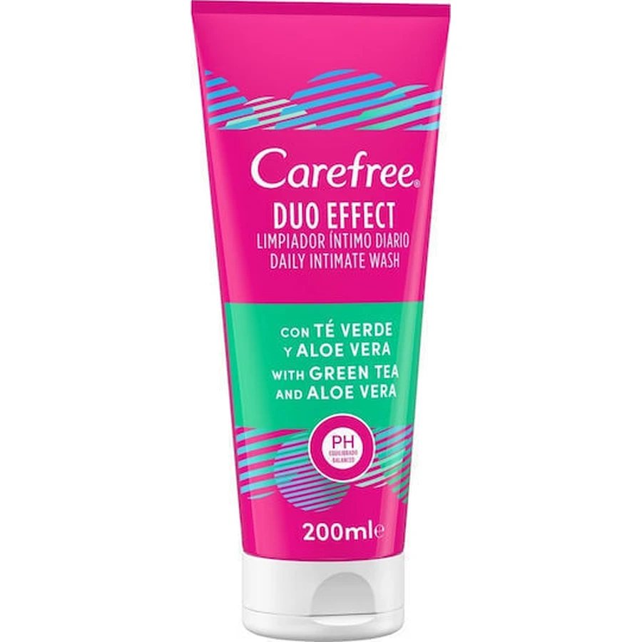 CareFree Duo Effect Ежедневное интимное мытье с гелем зеленого чая и алоэ вера 200 мл: цены и характеристики