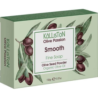 Kalliston гладкое мыло из оливковых косточек 150 гр