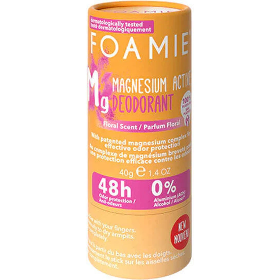 Дезодорант Foamie Happy Day Magnesium Активний квітковий дезодорант 48 год у формі стіків без алюмінію 40гр: ціни та характеристики