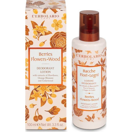 L' Erbolario Berries Berries Flowers Wood Deodorant Lotion Deodorant Spray Aluminium Free 100ml: цены и характеристики