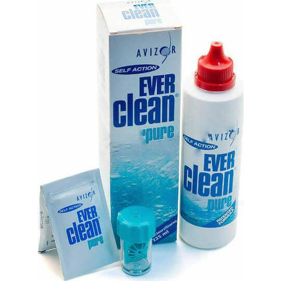 Розчин для контактних лінз Avizor Ever Clean Pure 225 мл: ціни та характеристики