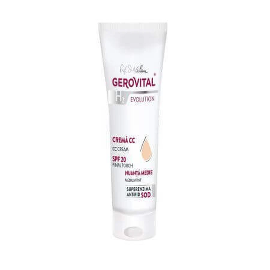 CC крем с SPF 20 H3 Evolution, средний оттенок, 30 мл, Геровитал: цены и характеристики