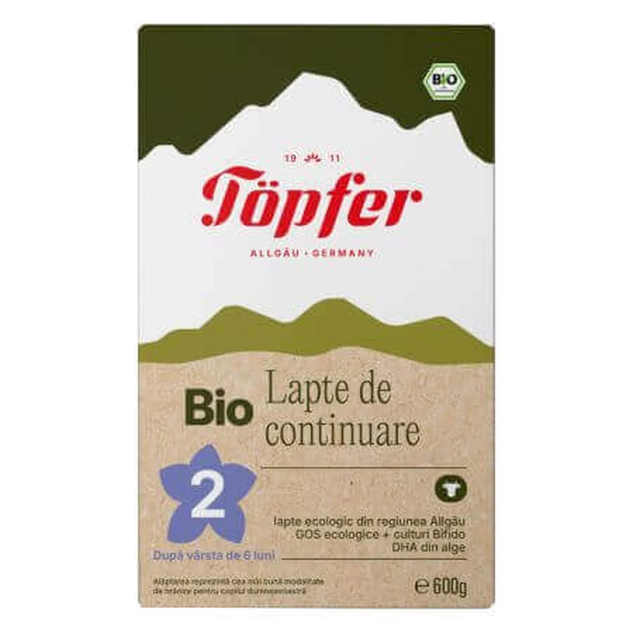 Молочко для прикорму Bio 2, 6 місяців, 600 г, Topfer: ціни та характеристики