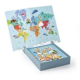 Магнітна карта світу, 28 х 36 см, 3 роки+, 40 штук, Apli Kids