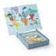 Магнитная карта мира, 28 x 36 см, 3 года+, 40 деталей, Apli Kids