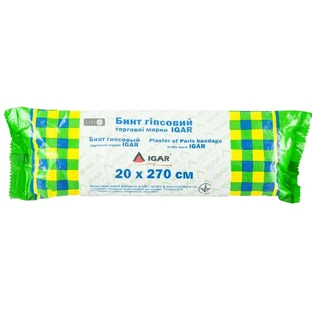 Бинт гіпсовий IGAR 20 х 270 см