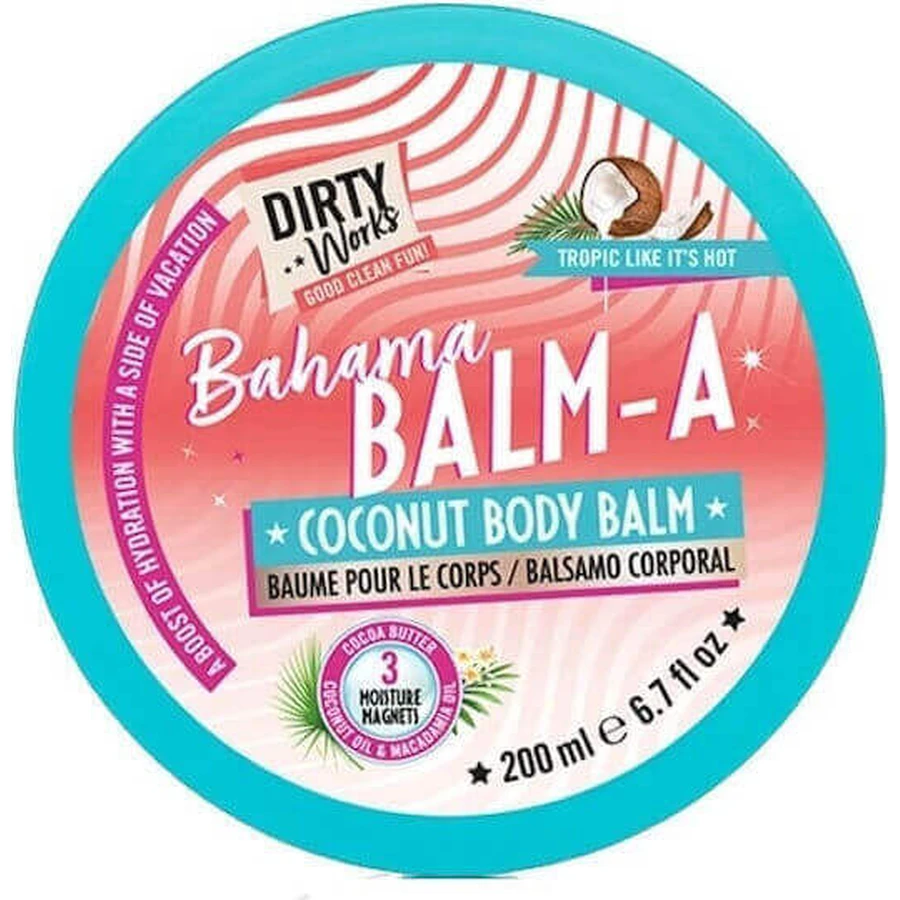 Dirty Works Bahama Balm-A Зволожуючий бальзам для тіла з ароматом кокоса для сухої шкіри 200 мл: ціни та характеристики